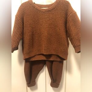 Zara Cozy Brown Knit Sweater